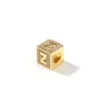 Hip Hop A-Z niestandardowe litery Spuare Naszyjnik Bling 18k Real Gold Pleated Biżuterii Topbling