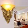 Wall Lamps Living Room Background Lamp American Bedroom Bedside Aisle Stairs Chinese Horse Head