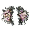 Dekorative Blumen Hochzeit Bogen grüne Blätter Türkranz für Kamintisch