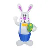 Easter Party Inflatables Bunny with LED Lights Spring Event Outdoor Yard Blow Up Decorations