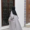 Etniska kläder Högkvalitativa Ramadan Eid Muslim Hijab Cardigan för kvinnor Öppna Abaya Dubai Satin Kimono Arab Robes Islamic Loose Femme