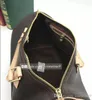High Quality Designer Genuine oxidize Leather Handbag with strap 25 30 35 Women's Classic Boston speedy Shoulder Bag custom initials Stamp
