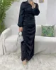 Vêtements ethniques mode musulmane Abayas pour les femmes dubaï turc islamique élégante robe de soirée à manches longues robe froncée 2023 Eid Mubarak