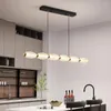 Lampade a sospensione Radice di loto Lampadario a LED Luce neutra Dimmeramento continuo Ristorante Bar Decorazione Lampada lunga a 6 sezioni