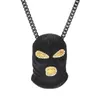 Hänge halsband Hip Hop Black CSGO CS Go Goonski Mask Pendants Halsband för män Rapperklubbsmycken med 24 -tums kubansk kedjedroppe