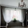 Curtain White Lace Sheer Curtains Princess Tulle Drapes For Living Room Bedroom Bay Window Door Kitchen Short Drape Cortinas