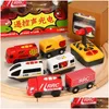 Car Dvr Diecast Model Cars Electric Remote Control Train Boy Car Toy Compatible With Tracks Lights Sound For Party Christmas Kid Birth Dhhy4