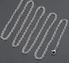 10-stcs Lot roestvrijstalen Rolo-ketting ketting met kreeft sluiting voor sieraden die fitte hangers zilver 3 mm 18-30 inch maken