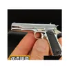 Gun Toys 13 M1911 Colt Toy Model Keychain Alloy Metal Пистолет не может стрелять для Adts Colletcion Подарки на день рождения для мальчиков Дисплей Drop Delive Dh5Ef