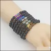 Bracelets de charme 8 couleurs aimant flèche noir pierre de lave bracelet bricolage aromathérapie diffuseur d'huile essentielle pour femmes hommes livraison directe je DH4P3