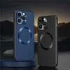 Caso de couro genu￭no magn￩tico para iPhone 14 Pro Max 13 12 Retro Business Camera Lens Back Capa