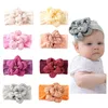 Accessoires de cheveux bébé filles fleur bandeau taille unique s'adapte à tous les bandeaux en nylon doux à la main noué infantile bandeau 0-6Y