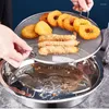 Plates 26cm Big Size 304 Stainless Steel Oil Filter Pan Thickened Multi-purpose Disk Barbecue Drain Kitchen