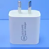 USB C Real 20W Adapter Power PD QQC 3.0 20W Szybkie ładowanie typ C Wtyczka ścienna Podróż Home Charger Eu Us Au UK Socket