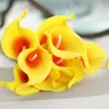 Dekorativa blommor 10st Lot 33cm Real Touch Pu Calla Lily Artificial Flower Diy Home Wedding Party Table Decoration Bride Bouquet