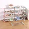 Storage Holders Racks Simple Multi Layer Shoe Rack Stainless Steel Easy Assemble Storage Shoe Cabinet Shoe Rack Hanger Home Organizer Accessories 230217