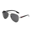 Black Sunglasses For Mens Women Designer Luxury Alloy Metal Lens Retro Sun Glasses Uv400 Lens