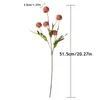 Fleurs décoratives 5 têtes artificielles en soie pissenlit fleur boule chrysanthème longue branche pour les décorations de mariage à la maison faux