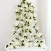 Fleurs décoratives d'automne, décorations de mariage de noël avec fleurs de cerisier artificielles en rotin pour la décoration de la maison