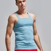 Men's Tank Tops Men's Fashion Vest Cotton Tight Top Home Sleep Casual Solid Male Sleeveless Garment Body Building Gym Clothing