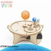 Sistema Solar de madera Globo Tierra Sol Luna Modelo Experimento Kit educativo Rompecabezas Laboratorio de ciencia Juguetes para niños