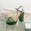 Kadın Sandalet Patent Orijinal Deri Yüksek Topuk Düğün Ayakkabı Platformu Kadınlar Sandal Tıknaz Topuklu Yaz Elbise Ayakkabı Bayanlar Klasik Moda Yüksek Topuk