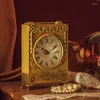 Tafel klokken metaal antieke gouden luxe decoratiebureau klok