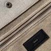 Kvinnor män rive gauche stor strand tyg väska lyxig designer topphandtag väskor linne duk shopping koppling handväskor klassiska mode resor crossbody geft axel väska