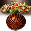 Skålar Handcraft Coconut Bowl Colored Ritning Lagring Diverse Candy Container NUTS Holder Sallad Noodles Rice Fruit