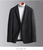 Men's Suits High-end Autumn/winter For Men Solid Color Wool Jacket Thick Slim Business Suit Casual Men's Wear