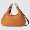 Attache Large Shoulder Bag Beige Blue Canvas Crescent Moon Designer For Women G Shaped Hook Closure Ebony Blue Red Web Trim Additional Leather Strap Crossbody