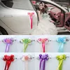 Fiori decorativi 1 pz bianco/argento/rosa extra large filato di neve tirare fiocco nastro per confezione regalo festa matrimonio festivo maniglia della porta dell'auto
