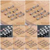 LABRET LIP PIERANIE Biżuter Labret Wholesale 100pcs/partia mieszanka 10 kolorów 6/8/10/12 mm korpus stal nierdzewna nos brwi Rin dhgarden dhmfs