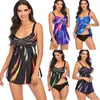 Robes Décontractées Femmes Sexy Maillots De Bain Maillot De Bain Maillot De Bain Tankini Ensemble Plage Bikini Baignade Plus La Taille Robe D'été Cover-Ups Porter Tunique