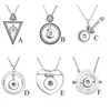 Pendant Necklaces Fashion Crystal Snap Button Circle Heart Triangle Charms C Fit 18Mm Ginger Buttons Gift Party Necklace Jewelry Dro Dhyjr