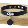 Choker Zimno Rock Harajuku Punk Gothic Round Hanger -kettingen voor vrouwen sexy kraag ketting leer Goth accessoires geschenken