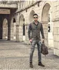 Gilet da uomo Abito da uomo Uomo Marrone Nero Gilet Gilet da uomo Plaid Steampunk Giacca a righe in tweed con scollo a V Slim Fit Gilet Abbigliamento da sposa 230217