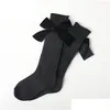 Samochód DVR dla dzieci Skarpetki Modne łuki Dziewczyny Bawełna Księżniczka Stockings Baby Knit Knee High Sock Toddler Drop dostarczenie kl.