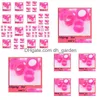 Plugs Tunnels F311 Mix 425Mm 48Pcs Pink Sile Double Flare Flesh Tunnel Ear Plug Body Jewelry Drop Delivery Dhgarden Dhihp