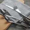 Set di stoviglie Stoviglie in acciaio inossidabile placcato in titanio nero stile occidentale coltello forchetta cucchiaio set bistecca e 4 pezzi