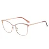 Солнцезащитные очки Natuweco Металлические очки против синих световых очков для женских двойных цветов тонкие сплавы UV400 защита от рецепта