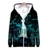 Herrtröjor Psycho-Pass 3D Cos Coat Autumn och Winter Zipper Hooded Sweatshirt Leisure Print Novelty Top Luxury Harajuku