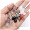 Pendant Necklaces 20Mm Mushroom Statue Glass Stone Carving Reiki Healing Polishing Gem Necklace For Women Jewelry Yydhhome Drop Deli Dhjhy