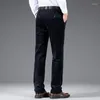 Męskie spodnie ICPANS Casual Men's Corduroy Straight Business Classic Classic Grusten Spodni Mężczyzna 2023 Autumn