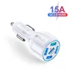 Car Dvr Car Charger 5 Ports Usb 15A Quick Mini Led Fast Charging For Phone 13 12Pro Huawei Mobile Adapter Drop Delivery Mobiles Motorc Dhica