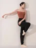 Stage Wear Mezze maniche Body per balletto per adulti Costume da ballo Robe Danse Ginnastica standard Top per donna