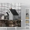 Shower Curtains Curtain Printed Forest Mountain Fog Waterproof Bathroom With Hooks Home Decor