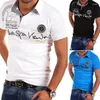 Men's Polos 2023 Crocodile Brand Men Shirt Solid Color Short-Sleeve Slim Fit Cotton Shirts Plus Size S-3XL 2#