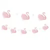 Banner Flags Fabric Swan Bunting Pink White Wedding Decorations for Home Garland Birthday Party Supplies Banner Baby Shower Girls Decor 230217