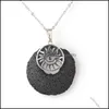 Colares pendentes rosa azul verde preto marrom lava ￓleo essencial de pedra por colar colar de colar de colar de joias homens entrega de joalheria p dhxug